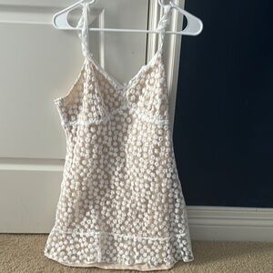 Lulu’s White Floral Lace Dress